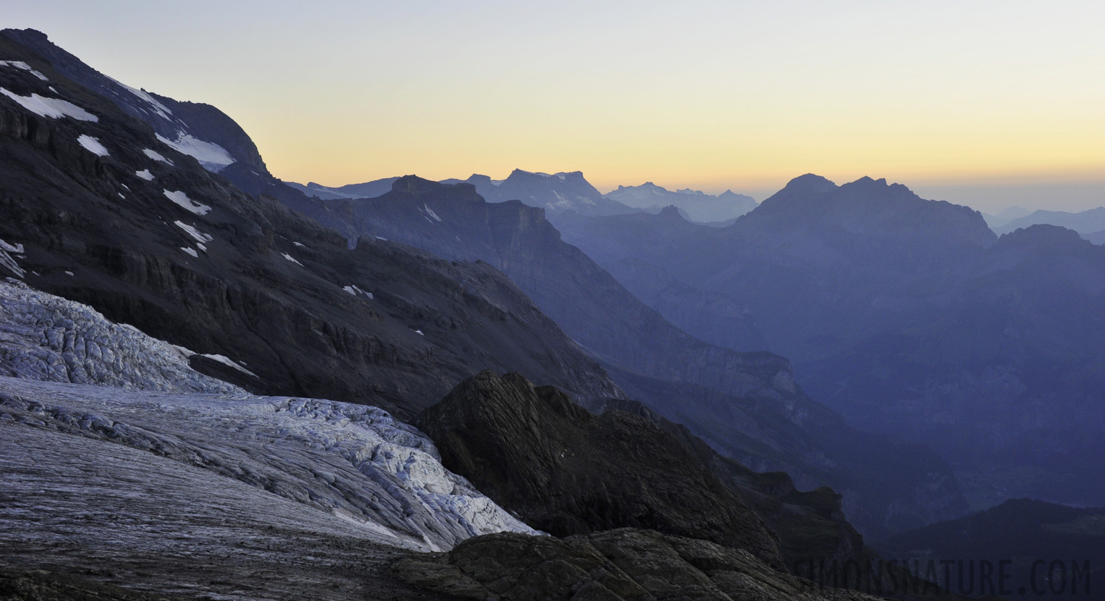 Sunset at 2840 m above sea 